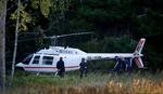 Røverihelikopter. Den dømte pilot var kendt som tv-fotograf. Han benyttede ofte denne helikopter på sit arbejde. Men altså også til et røveri. 