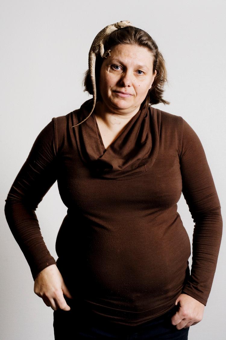 Sabine elsker skægagamer. Sådan én spiser insekter og grøntsager. Alle fotos: Lærke Posselt 