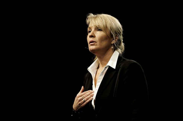 Lærestreg. Lene Espsersen på de konservatives landsmøde i weekenden, hvor hun blandt andet sagde, at hun har fået en lærestreg i mailsagen. 