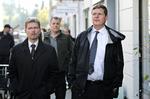 GADEVISIT. Overborgmester Frank Jensen (S) og politidirektør Johan Reimann fik politieskorte under deres spadseretur ned ad Jægersborggade. 