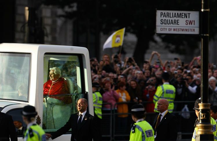 Pope. »Pope Benedict XVI's just completed visit to Britain was an outstanding success«. 