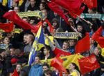 Protest. Brøndby-fans viste tidligere i denne måned deres utilfredshed med formand Bjerregaard ved en aktion i forbindelse med kampen mod Horsens. Arkivfoto. 