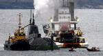Fri. Atomubåden HMS Astute er her til aften blæevet trukket fri efter at den gik på grund i morges vest for Skotland. 