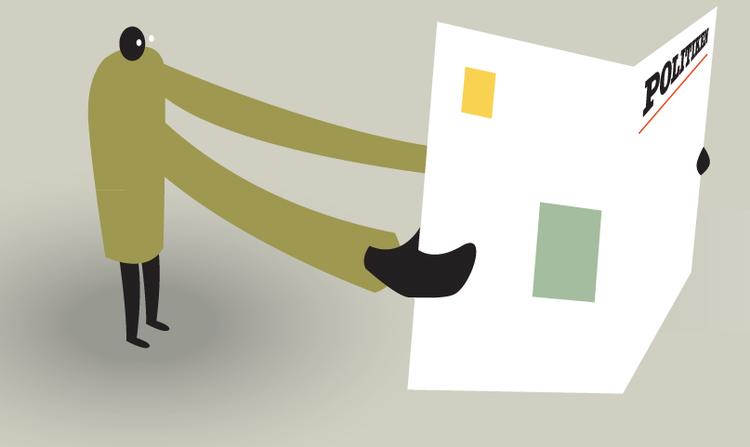 Langsynet - Hos langsynede personer er hornhinden for flad. Derfor skabes det skarpe billede for lang bag ved nethinden. Grafik: Jens Bjerrum Mørch 