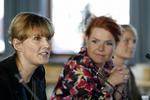 Trio. Tre af ministrene ved fremlæggelsen af regeringens ghettoplan: Socialminister Bendikte Kiær (K), beskæftigelses Inger Støjberg (V) og undervisningsminister Tina Nedergaard (V). 