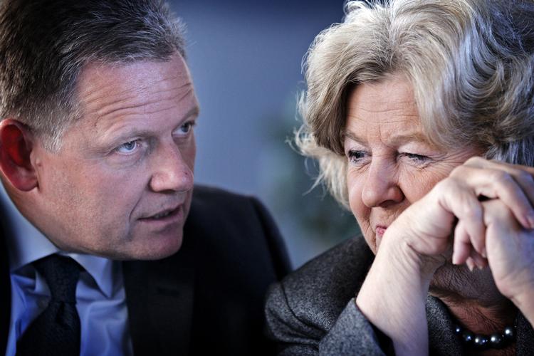 Ghettoplan. Justitsminister Lars Barfoed (K) og integrationsminister Birthe Rønn Hornbech (V) under regeringens fremlæggelse af ghettoplanen. 