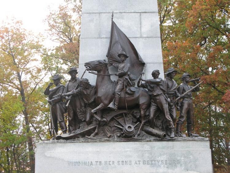Minde. Et monument nær Gettysburg hylder soldater fra sydstaten Virginia. 
