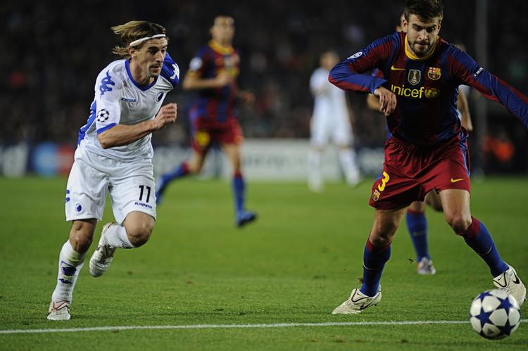 revanche-klar. En fløjtende målmand og en kæmpechance er de to ting, som Cesar Santin sandsynligvis husker bedst fra Barcelona-kampen. Arkivfoto. 