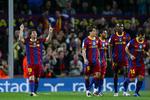 kamperfaring. Lionel Messi (tv) fejrer en scoring. Det har den lille argentiner gjort 29 gange i de 47 Champions League-kampe, han har spillet. Hele FCK-holdet har i alt spillet 70 kampe i mester-ligaen og har scoret fem gange. Arkivfoto. 