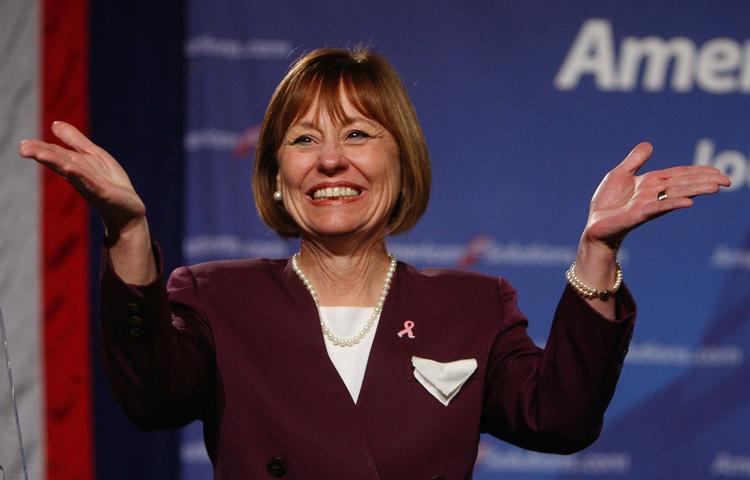 Hovedperson. Sharron Angle får en stor del af opmærksomheden i aften - uanset om hun vinder eller taber. 