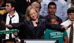 Nederlag. Meg Whitman måtte i nat fortælle sine tilhængere, at hun ikke formåede at hive sejren i land. 
