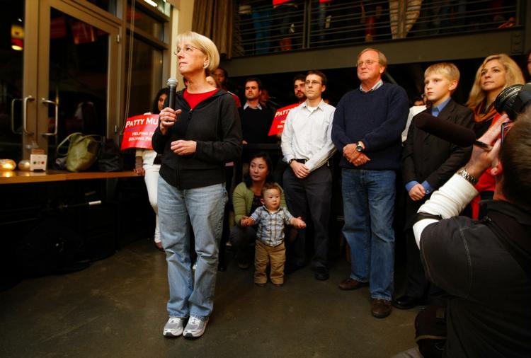Flertal. Demokraten Patty Murray vandt midtvejsvalget i delstaten Washington og besvarede spørgsmål efter sejren. 
