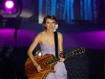 Taylor Swift giver klask til både Taylor Lautner, Kanye West og John Mayer i sine sangtekster. Arkivfoto: David Goldman/AP 
