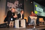 Tilladt: »Failure is an option«, sagde moderator Henrik Føhns i indledningen. Hvis du ikke fejler, har du ikke haft et ambitiøst nok mål, eller også har du ikke forsøgt hårdt nok. Føhns opfordrede også publikum til at byde ind med deres fejl igennem hele seancen. Det var der ikke rigtig nogen, der følte trang til. Fra venstre: Henrik Føhns, Rolf Ask Clausen, Nikolai Thyssen. 