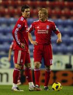 1-1. Fernando Torres og Dirk Kuyt måtte nøjes med det ene point mod Wigan. 