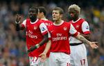 bøllerne. Arsenals Jack Wilshere (midt) er en af de spillere, der har kostet dyrt for klubben på 'bisselisten'. Den unge englænder fik et rødt kort for en brutal tackling på Birminghams Nikola Zigic under kampen mellem de to hold. 