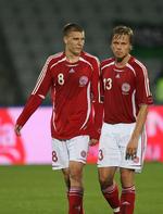 kammerat. Nicklas Bendtner og Martin Laursen har spillet sammen på landsholdet. Laursen siger nu indirekte til Bendtner, at han skal holde op med at klynke. 
