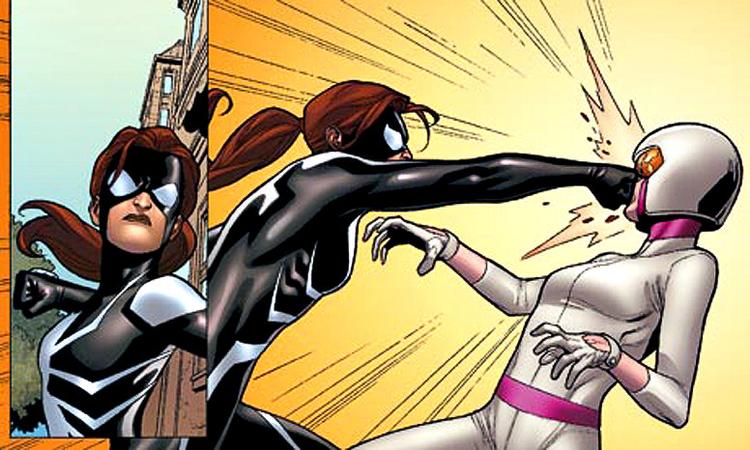 POW. Marvel Comics præsenterer i næste uge en ny superhelt, Spider-Girl. PR-foto 