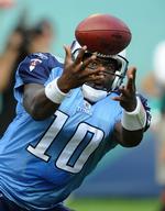 Erstatning. Vince Young kom på banen i stedet for Kerry Collins. 