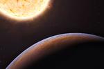 Opdagelse. Den nye planet (nederst) er den første, som man ved er kommet fra en anden galakse end vores egen, Mælkevejen. (tegning, ESO)S 