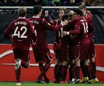Jubel. 2-2 mod de nye russiske mestre var nok til at sikre Rubin Kazan tredjepladsen og dermed CK-kval. i den kommende sæson. 