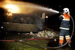 SKOLEBRAND. En del af Syvstjerneskolen i Værløse er styrtet sammen efter ødelæggende brand. 