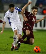 MESTERKAMP. Det var uheldigt for FCK, da Jesper Grønkjær i første halvleg med hånden i vejret ramte bolden. Det betød, at Rubin Kazan kunne score på straffespark og bringe sig i front. 