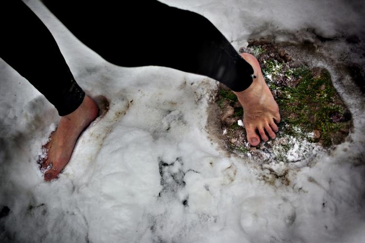 KOLDSTART. Copenhagen Barefoot Run fik en kølig debut, da motionsløbet foregik i minusgrader og snefald. 