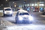 Glatføre. Vejene i det sydøstlige Danmark er mange steder plaget af is og snefygning. 