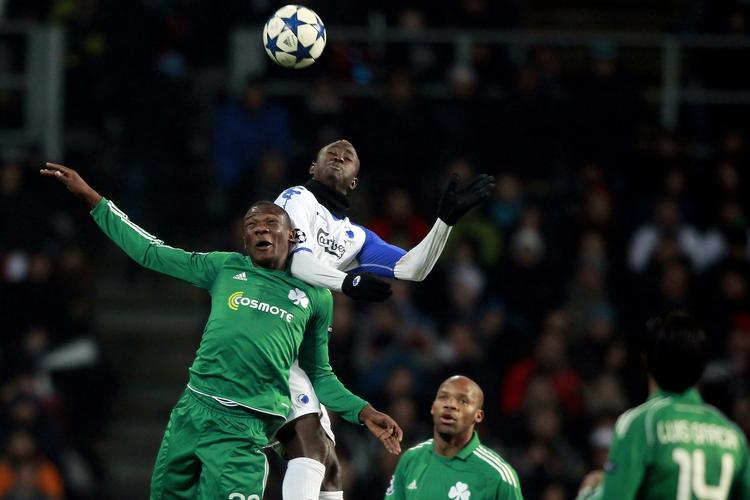 ønsket. Dame N'Doye kommer højest i en duel med Panathinaikos-forsvaret i FCK's sejr tirsdag. 