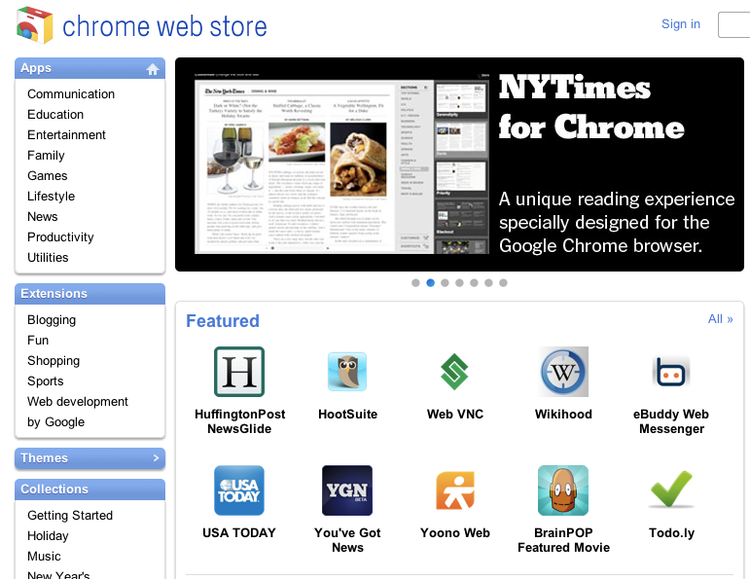 Google har netop lanceret Chrome Web Store, hvor man kan downloade mindre web-apps til computeren. Det kan blive begyndelsen på en ny måde at surfe internettet på, samt et nyt goldrush for mindre udviklere. 