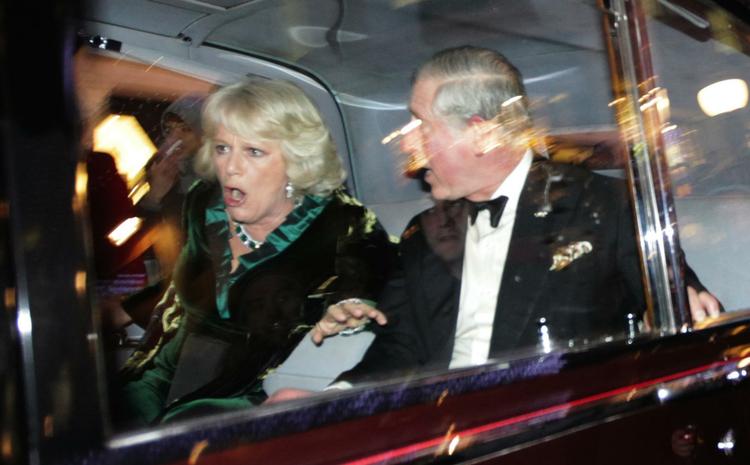 Overrasket. Det havde de vist ikke lige regnet med, da det kongelige par blev angrebet af rasende studerende, da de var på vej til London Palladium her til aften. 