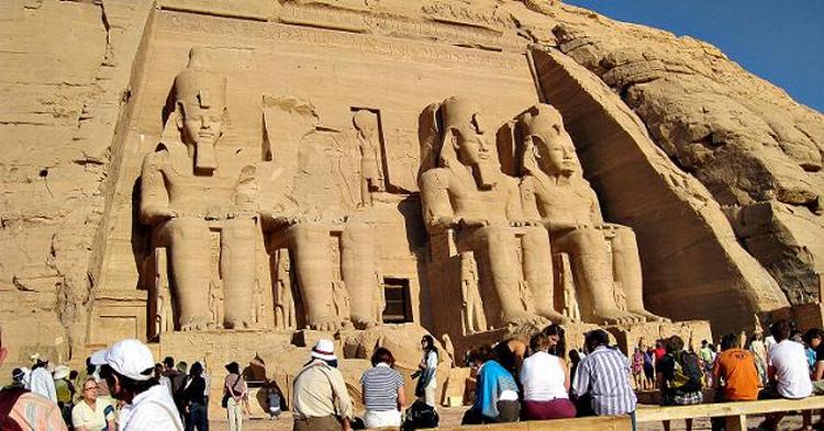 Abu Simpel templet i Egypten. 