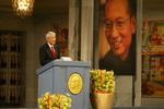 Formanden for Nobelpriskomiteen, Thorbjørn Jagland brugte sin tale til at lægge pres på Kina. 