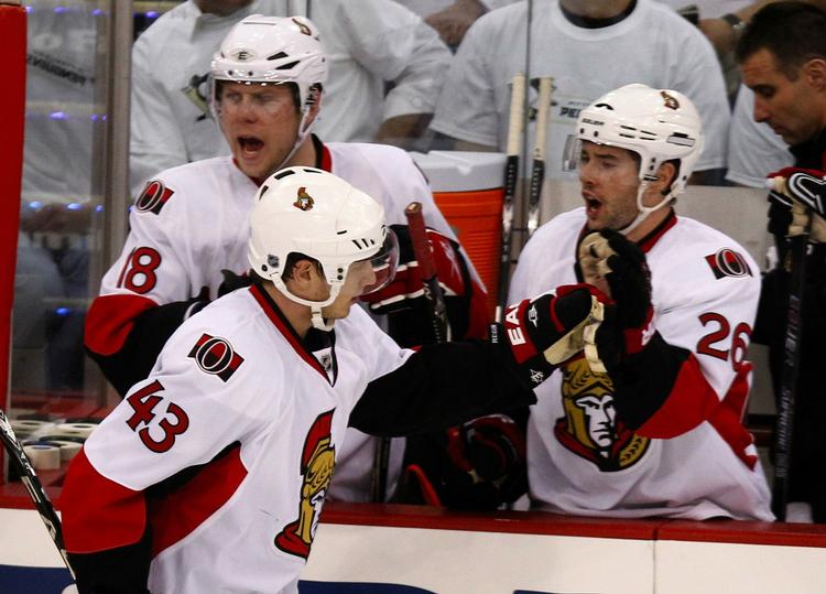 fjerdevalg. Peter Regin (nummer 43) er tilnage i Ottawas trup. 