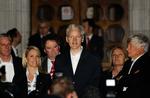 Løsladt. Julian Assange kort efter løsladelsen. 