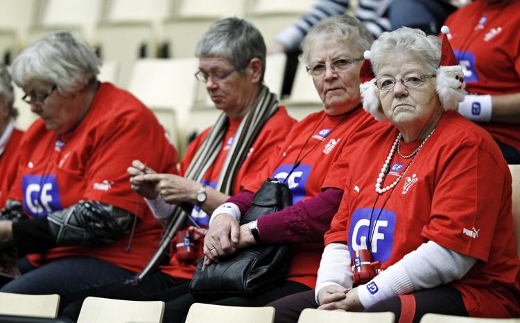 Færdig. De danske håndbold-tilhængere havde ikke meget at blive for i arenaen, da kampen var slut og Danmark havde tabt 19-29 mod Norge. 
