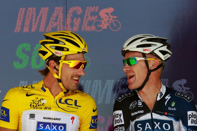 nye. Stuart O'Grady (t.h.) er med i Tour Down Under, men en ulykke tidligere i år gør, at han næppe vil kunne køre med om den samlede sejr. Fabian Cancellara (t.v.) skal først i aktion i forårsklassikkerne, hvor han vil være blandt favoritterne i bl.a. Paris-Roubaix. 
