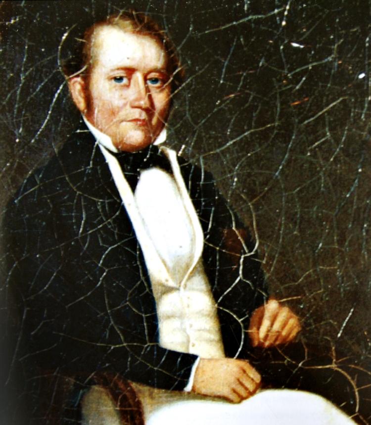 BaliKongen. Mads Lange (1807-56) eksporterede blandt andet kaffe, krydderier og tobak fra Ostindien. Illustration fra bogen 