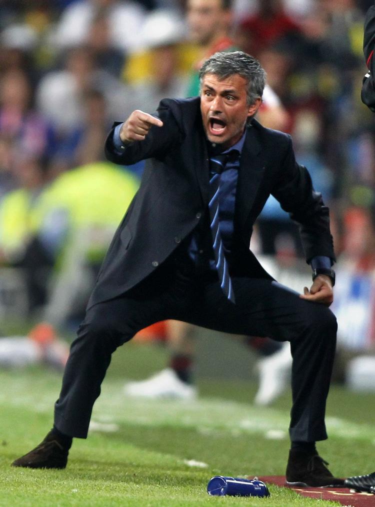 triumfator. Jose Mourinho på Bernabeu stadion i Madrid, da hans daværende hold, Inter, vandt Champions League-finalen over Bayern München i maj. 