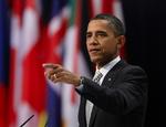 Obama. U.S. President Barack Obama speaks during his news conference at the NATO Summit in Lisbon, Portugal, Saturday, Nov. 20, 2010. 