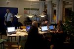 Indsats. Kommandostationen på Politigården i Rønne, hvor indsatsen er samlet. 