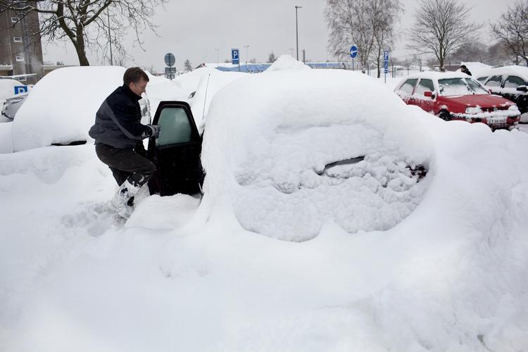 Denmark's Baltic island of Bornholm has been hardest hit by the wintry weather. 
