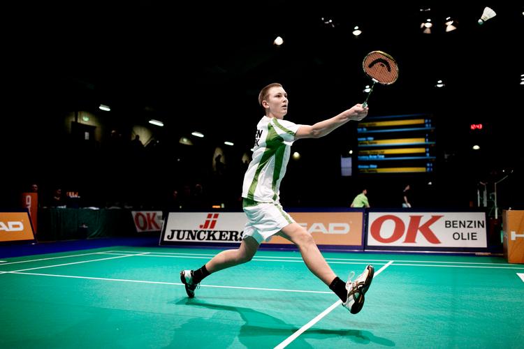 Ungt. Viktor Axelsen debuterede ved seniorernes DM med en plads i anden runde. Arkivfoto: Miriam Dalsgaard. 