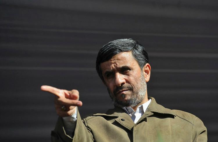 Ahmadinejad. Iranian President Mahmoud Ahmadinejad gestures prior to delivering his speech at a public gathering during his provincial tour in the city of Qazvin about 90 miles (140 kilometers) west of the capital Tehran, Iran, Wednesday, Nov. 10, 2010. 