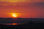 Solformørkelse. Billedet er taget fra Mors i Limfjorden. 