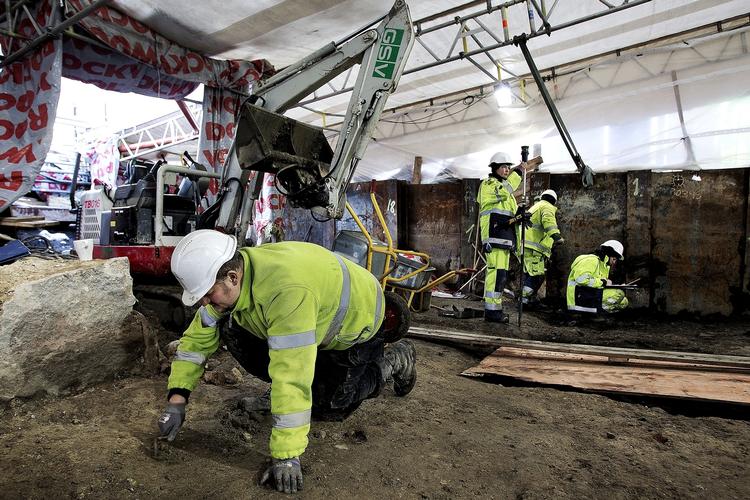 De arkæologiske udgravninger er i fuld gang på Kgs. Nytorv. 