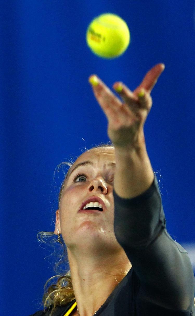 finaleklar. Med sejre i både single og mixeddouble gjorde Caroline Wozniacki sin pligt som holdkaptajn. 