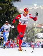sikkert. Petter Northug fører an i 20 kilometer klassisk, som nordmanden vandt ved Tour de Ski i Italien. 