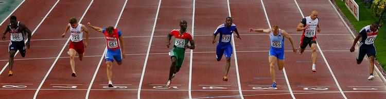 8,99? Vindertiden i EM-finalen i 2006 lød på 9,99 sekunder, da Francis Obikwelu fra Portugal kom først over stregen. 